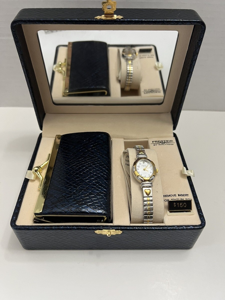 Vintage Waltham ladies gold tone diamond cocktail dress watch NEW BATTERY Waltham Watch Women Beautiful Flower Gold Tone Diamond Open  main image 3