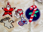 Christmas Appliques 5 all different and 2 embroidered 3x4, 2x2 (sew rm 1)