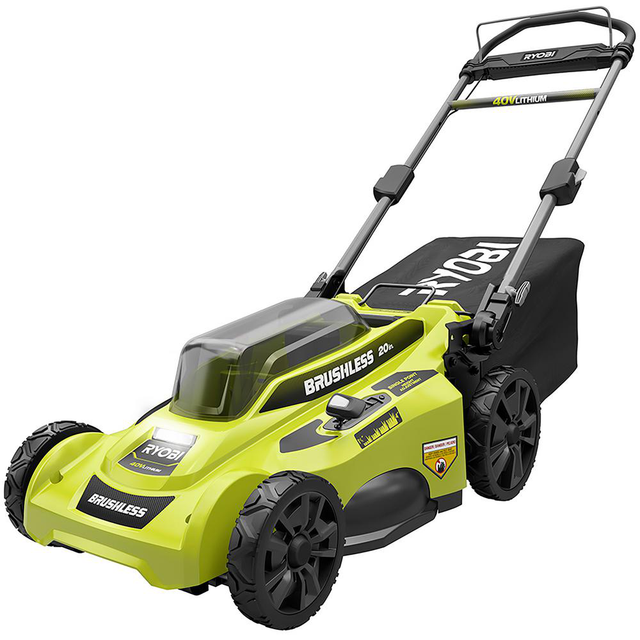 Ryobi RY401110Y 40V 20" Brushless Push Mower Kit (with 6.0Ah Battery