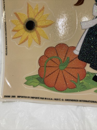 VINTAGE Window Clings Thanksgiving/Fall Pumpkin Decorations Lot Of 7  Brand New - Picture 17 of 24