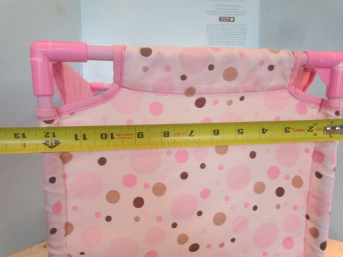 TESSUTO ROSA MARRONE POLKA A POIS Little Mommy Baby Bambola CULLA 18" - Foto 5 di 6