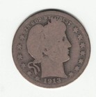 1913 Barber Quarter in Circulated Condition
