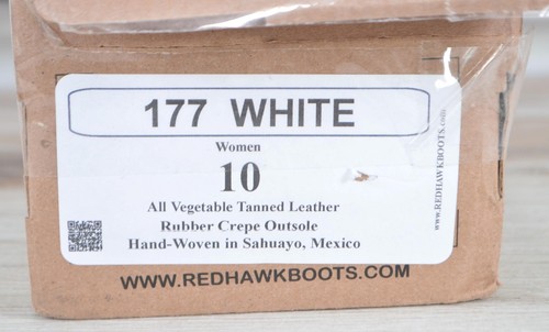 NEW Redhawk Leather Company Hand Woven Leather Huaraches Shoes Size 10 White - Picture 6 of 9