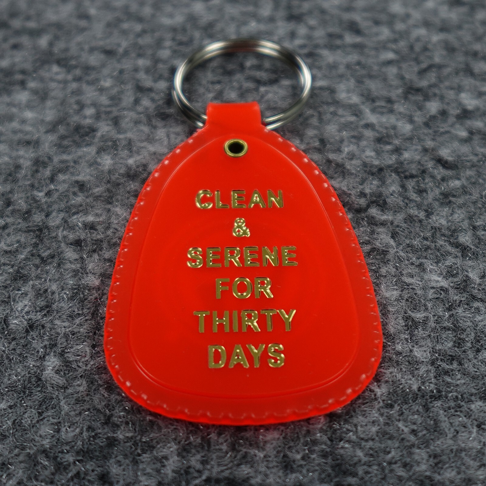 Narcotics Anonymous Key Tag Orange 30 Day Clean Time Recovery NA Keytag Keychain