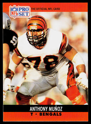 Anthony Muñoz, 1990 Pro Set, #467, Cincinnati Bengals,
