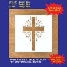 Cross, Religious, Christian - Reusable, Flexible Plastic Stencil