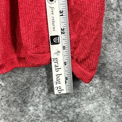 J Jill Pullover Damen groß koralle Leinenmischung offene Bibliothek Cardigan geteilter Saum - Bild 11 von 14