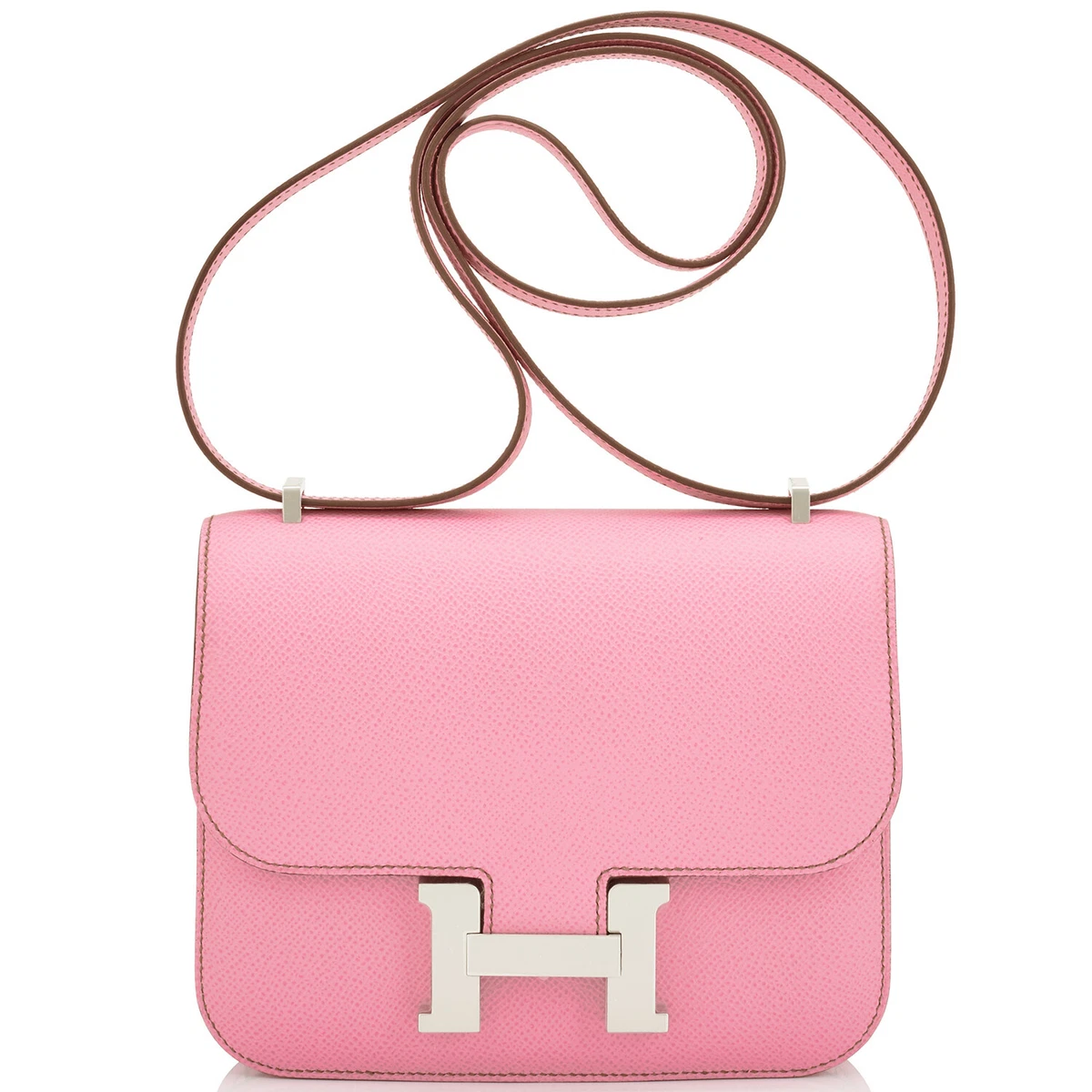 Hermes Constance Mini 18cm Etain Epsom with Palladium Hardware