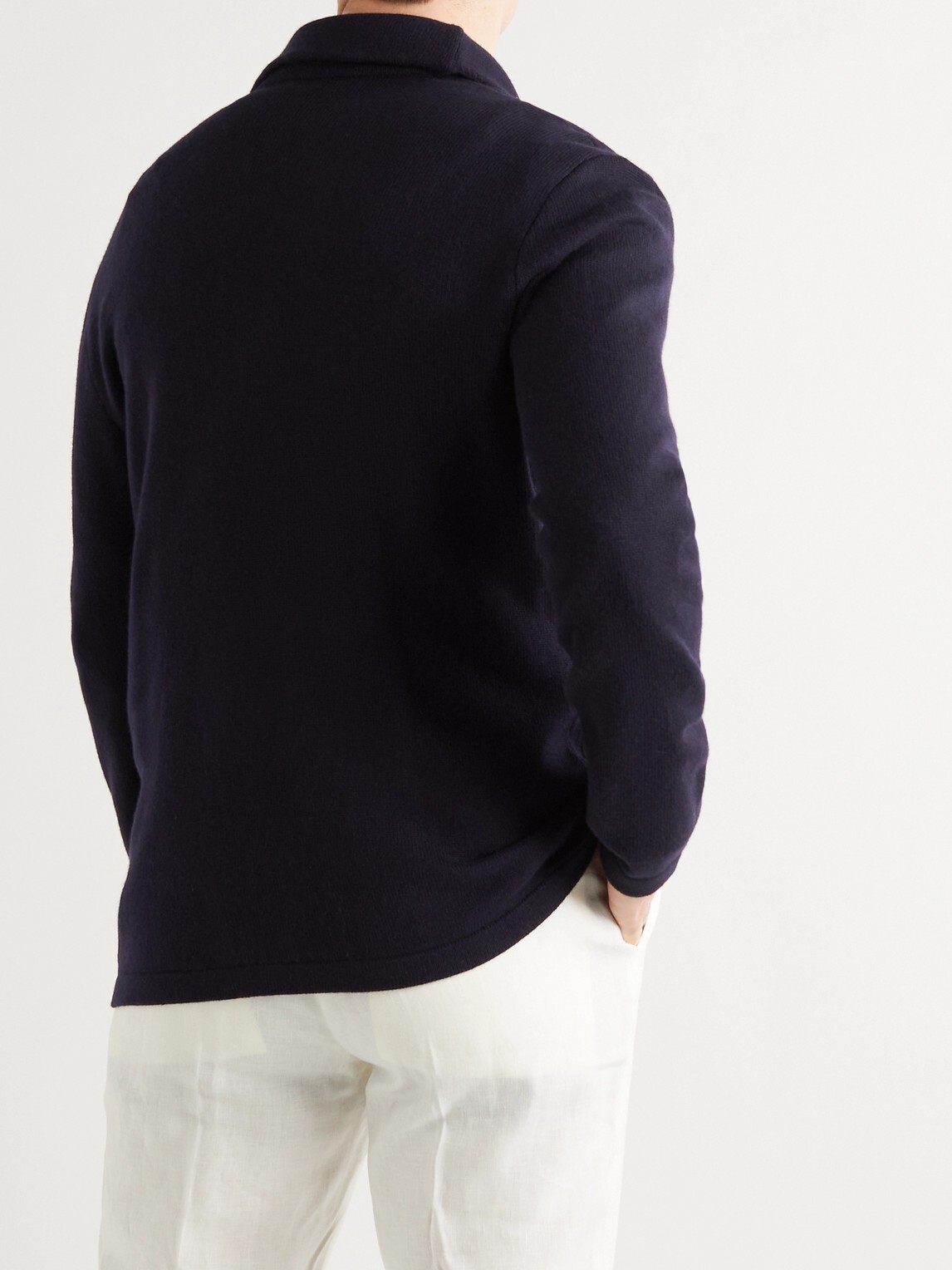 $2995 RALPH LAUREN PURPLE LABEL Shawl-Collar Double-Breasted Cashmere Cardigan M image 4