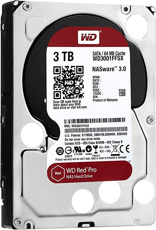 WD Red Pro 3TB NAS 7.2K 6Gb/s SATA 3.5