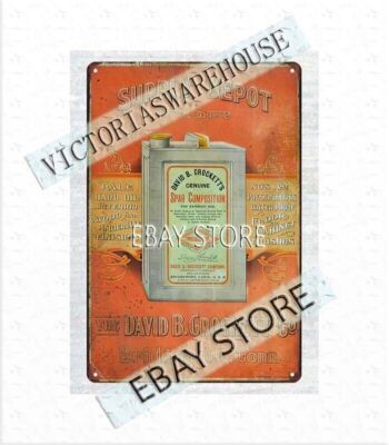 DAVID B. CROCKETT CO SPAR MARINE BOAT VARNISH tin sign BRIDGEPORT, Connecticut