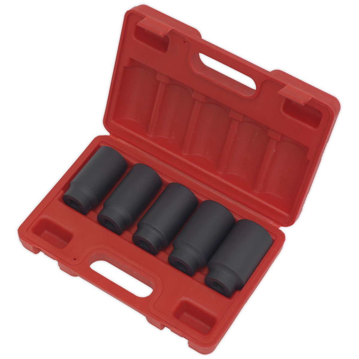 Sealey Impact Hub Nut Socket Set 5pc 1/2""Sq Drive SX050