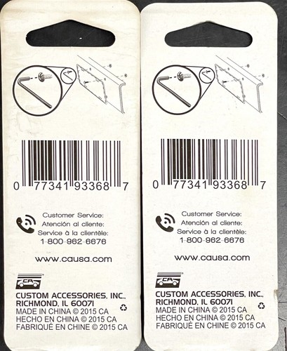 Lot of 2 CUSTOM FASTENERS #93368 License Plate Screws Chrome Anti-theft - Picture 2 of 2
