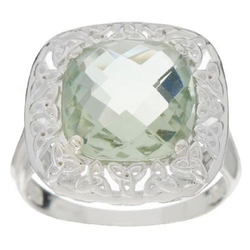 QVC JMH Jewellery Sterling & Green Amethyst Ring Size 6 | eBay