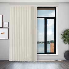 Sliding Vertical Blinds - Oxford Alabaster Blackout 78"W x 84"H