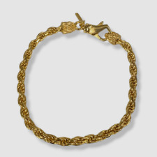 Bracciale Uomo Emanuele Bicocchi Argento Sterling Placcato Oro 24k $595 Taglia L