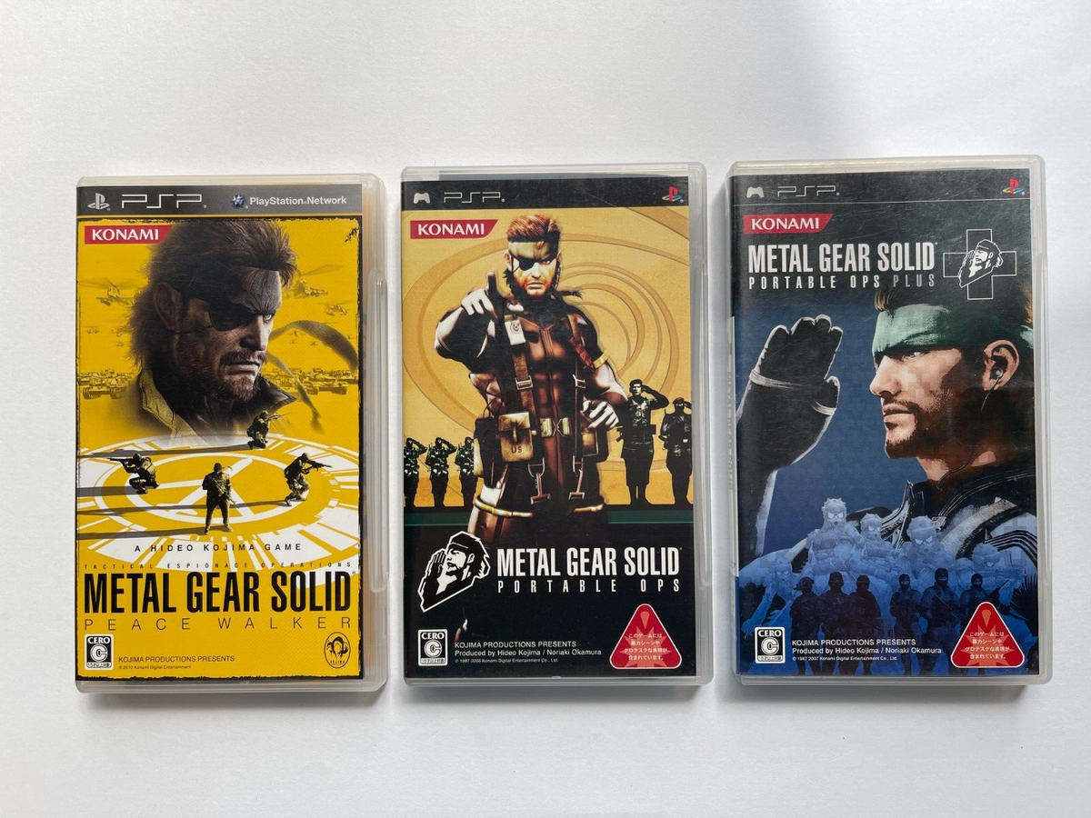Metal Gear Solid Peace Walker & Ops 3 Lot PSP Playstation