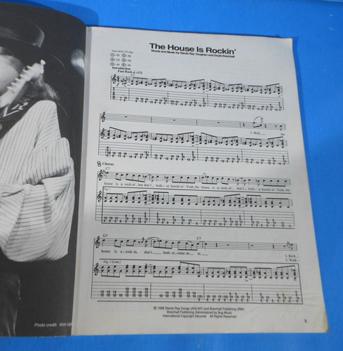 STEVIE RAY VAUGHN IN STEP SOFT COVER GUITAR MUSIC BOOK GREAT CONDITION! - Picture 5 of 5