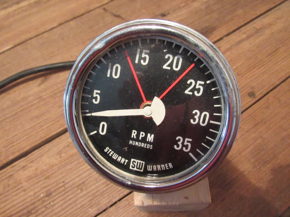 Tacómetro Stewart Warner Vintage años 60 RPM cientos Gasser Hot Rod Foto 4 de 4