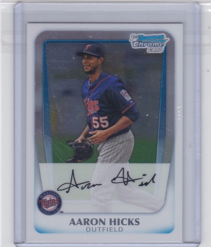 LOT OF 22 Aaron Hicks 2011 Bowman Chrome Prospects BCP172 RC ROOKIE *FREE SHIP