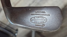 Antique Vtg Tom Stewart Brown Windsor Park Chicago Hickory Wood Shaft Golf Club