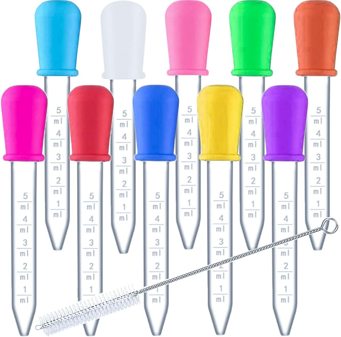 10 Pack Liquid Pipettes Droppers Silicone 5Ml Clear Medicine