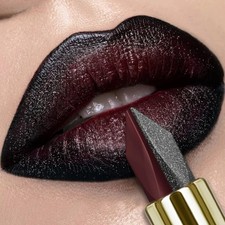 Two Tone Matte Lipstick Waterproof Non Stick Cup Lip Tint Red Brown Black