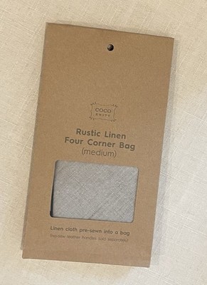 Coco Knits Linen Bag - Medium - Ready To Customize With Embroidery, Or????