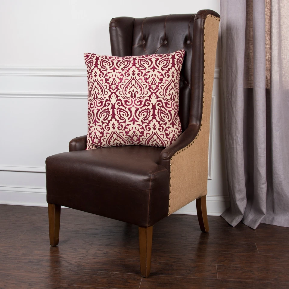 Rizzy Home Cotton Damask Throw Pillow, 22x22 - Image 4 of 4