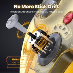 2.4G Wireless N64 Controller Remote Game Pad w/ Rumble Pak for Nintendo N64