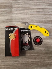 SPYDERCO Knives Dragonfly 2 Lightweight Salt Yellow FRN H2 Blade EDC Knife