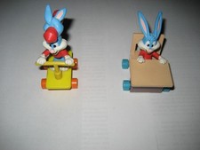 Applause 1990 Tiny Toons Buster Bunny Rocket Scooter  School Desk Vehicle Lot