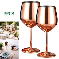 500ml Stainless Steel Wine Glasses Unbreakable Metal Drink Cups Goblet Cup 1X