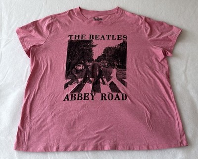 The Beatles Abbey Road Pink Graphic T Shirt Men s 2XL Licensed Band Tee