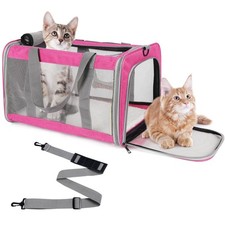 Pet Carrier for Large Cats of 16 Lbs, Collapsible Carrier Bag for Medium Cat ...