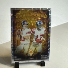 2024 Panini Phoenix ELI MANNING, PLAXICO BURRESS Lazer Treasured Tandems GIANTS