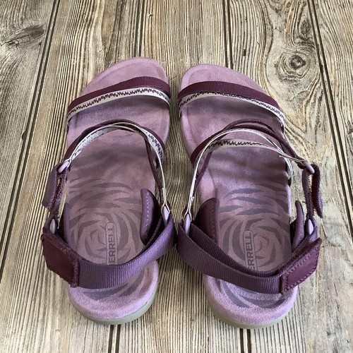 Merrell Terran 3 Cush Lattice Burgundy Slingback Sandals Womens Size 8 - Picture 9 of 16