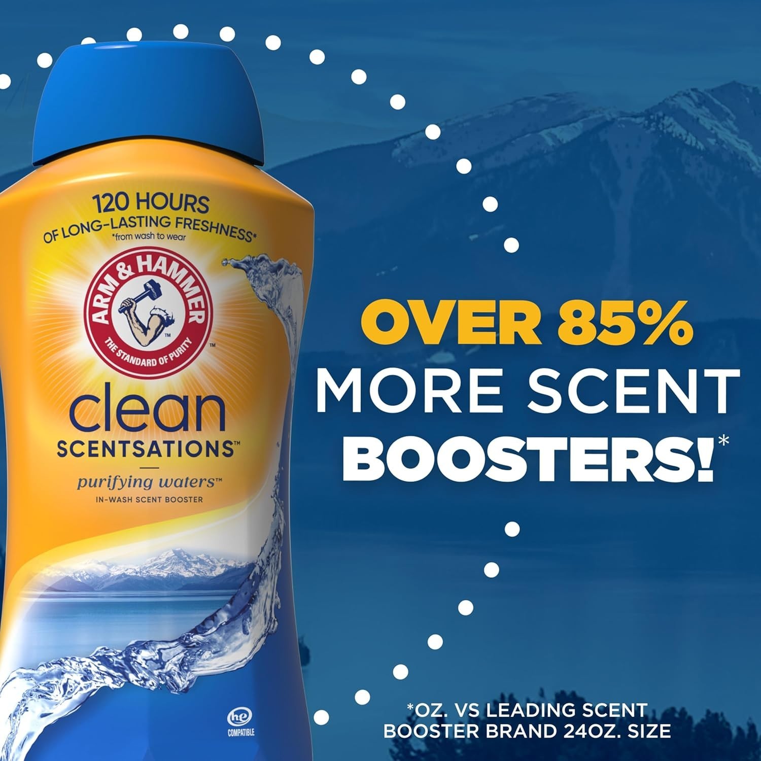 Arm & Hammer in-Wash Scent Booster, Clean Scentsations, Purifying Waters, 45 Oz.