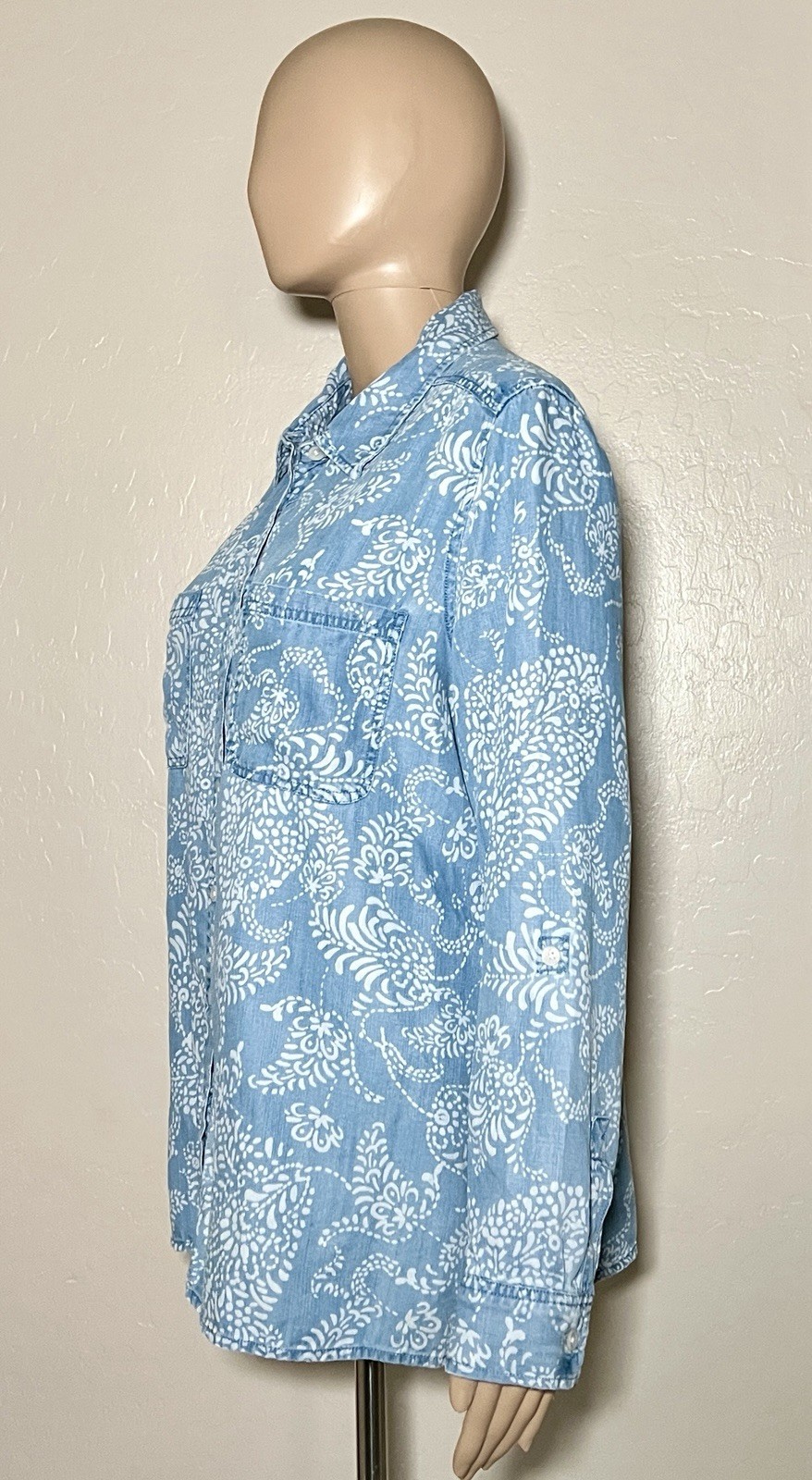 Chicos Women Button Down Patchwork Floral Shirt B… - image 3