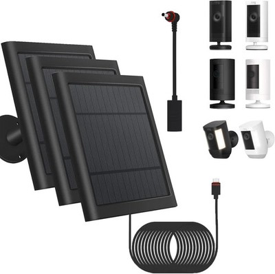 3 Pack - Solar Panel for Security Camera Spotlight Cam Plus/Pro(Battery) Stick u