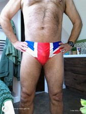 Men's Large Union Jack Swimming Trunks 🩲 Briefs  Tie Front Fastening