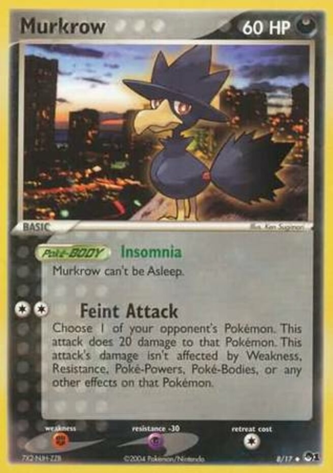 Lightly Played Murkrow - 8/17 - Uncommon Pokemon POP Series 1