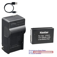 Kastar LP-E17 Battery AC USB-C Charger for Canon BG-E18 Grip VmicLink5 HiFi