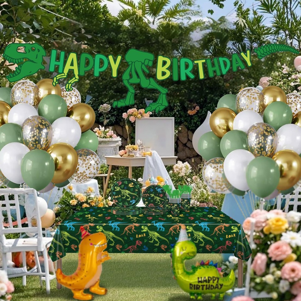 202pcs Dinosaur Birthday Party Supplies Kit Dino Party Decorations — free download
