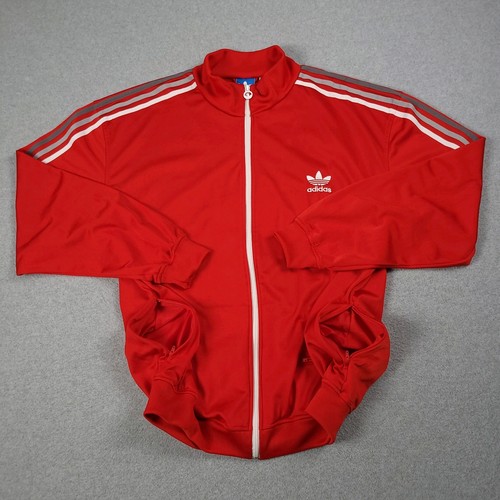 Adidas Originals Jacket Men 2XL Red Firebird Ultrastar Track Trefoil Big Logo - Picture 4 of 16