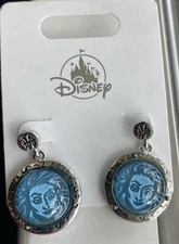 2025 Disney Parks Haunted Mansion Madame Leota Earrings Silver Tone NEW