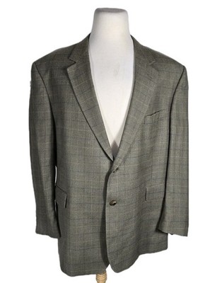 Jos A Bank Mens 50R Lt Brown Guess Silk Wool Med Weight Sport Coat S19