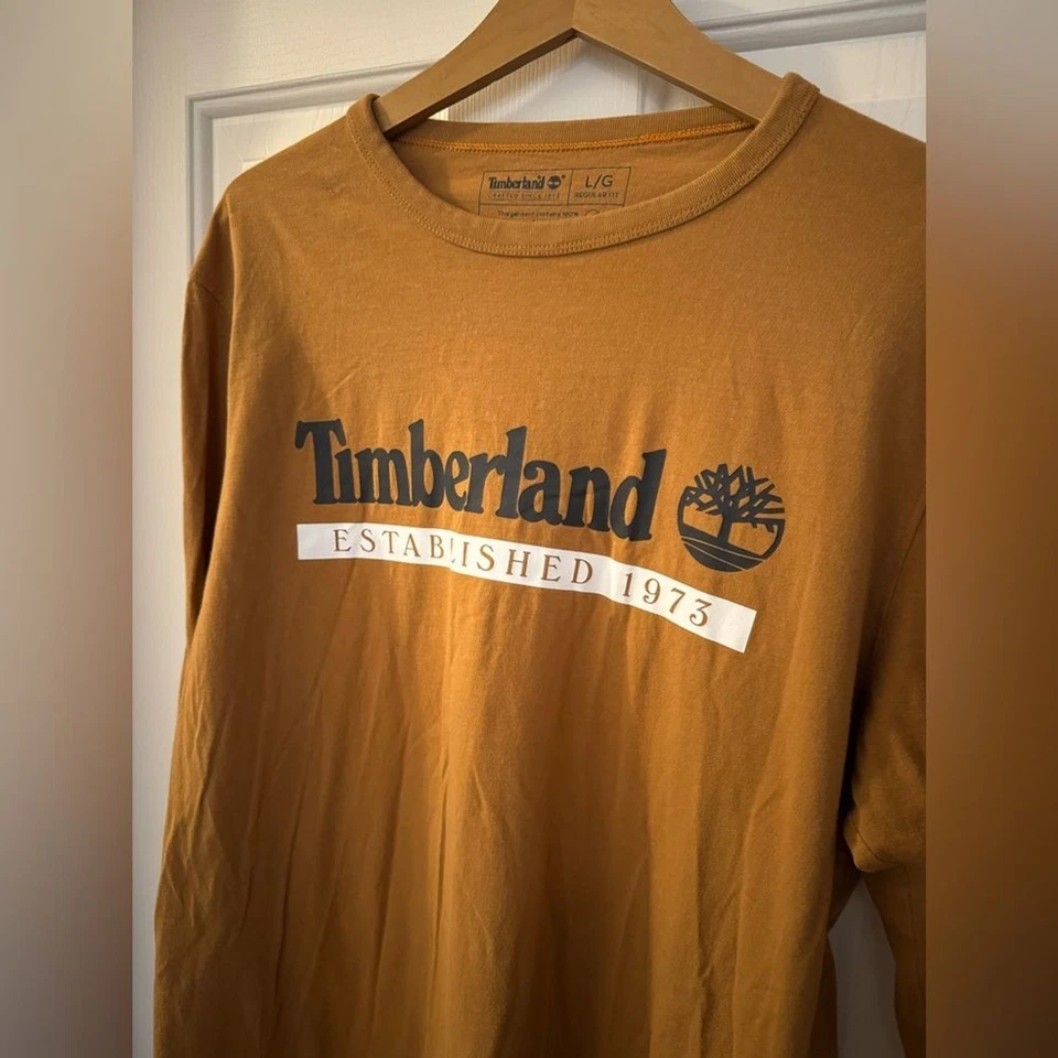 Timberland мужской длинным рукавом, размер большой обычный крой, цвет: золото/коричневый - Изображение 4 из 4