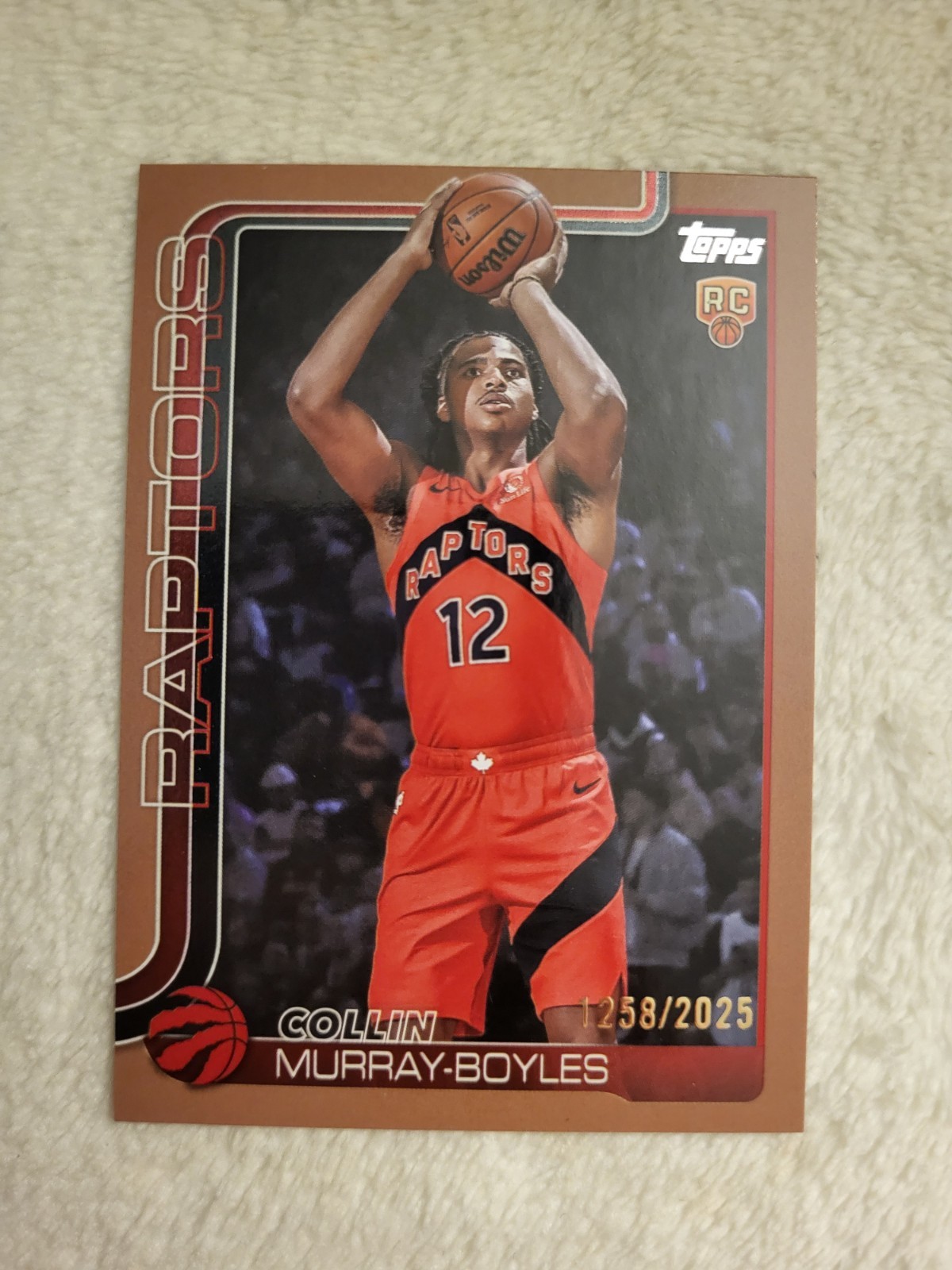 2025-26 Topps Basketball Collin Murray-Boyles #209 Gold /2025 Raptors RC