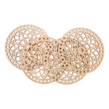 4 Pcs Hand-woven Basket Bottom Bottoms for Crochet Base Coaster Wood Bag Making